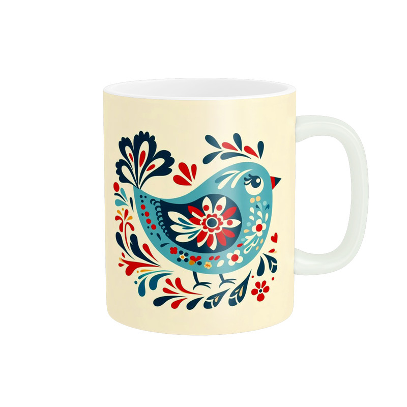 ماگ ( جعبه کادویی رایگان)  پاد آفرین طرح پرنده کد 2327