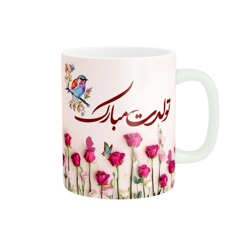 ماگ ( جعبه کادویی رایگان)  پاد آفرین طرح تولد  کد 3103