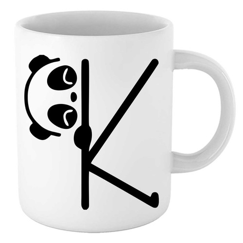 ماگ ( جعبه کادویی رایگان) طرح پاندا حرف K کد 17379