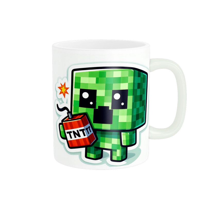 ماگ ( جعبه کادویی رایگان)  پاد آفرین مدل ماینکرفت minecraft فانتزی پینترستی کد 617