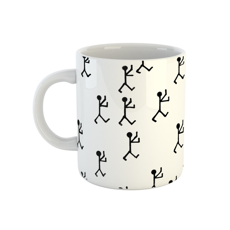 ماگ ( جعبه کادویی رایگان)  مدل stick men کد 01