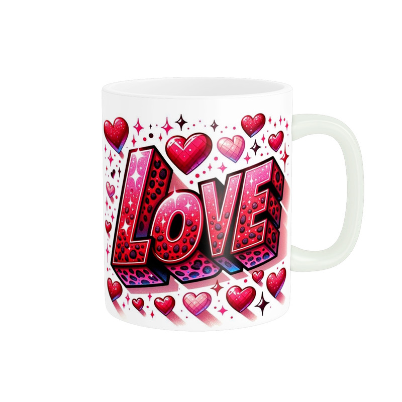 ماگ ( جعبه کادویی رایگان)  پاد آفرین طرح LOVE کد 1146