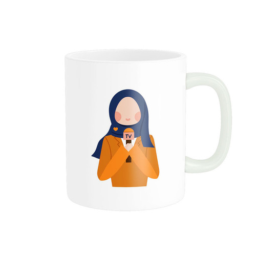 ماگ ( جعبه کادویی رایگان) پاد آفرین مدل خبرنگار کد 243
