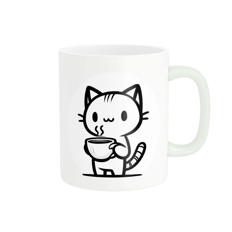 ماگ ( جعبه کادویی رایگان)  پاد آفرین مدل گربه فانتزی کد 246