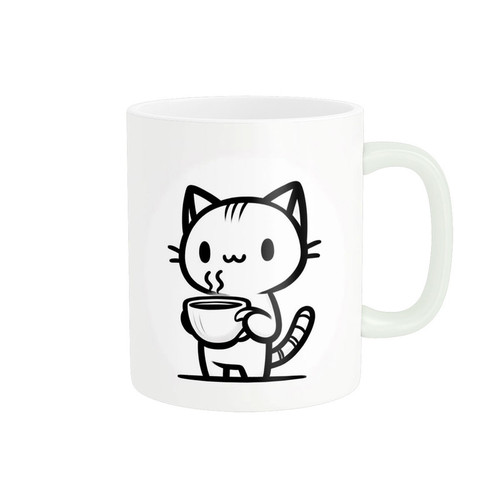 ماگ ( جعبه کادویی رایگان) پاد آفرین مدل گربه فانتزی کد 246