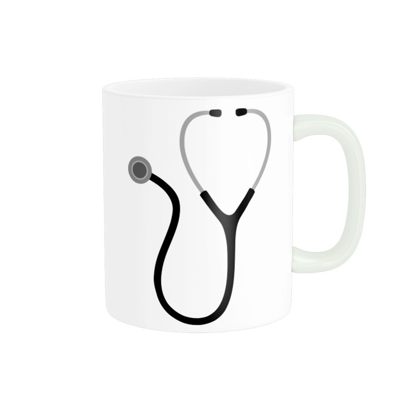 ماگ ( جعبه کادویی رایگان)  استلار طرح گوشی پزشکی کد 1517