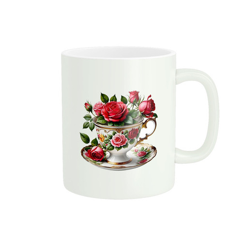 ماگ ( جعبه کادویی رایگان) پاد آفرین طرح گل کد 1016