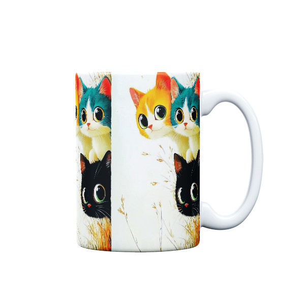 ماگ ( جعبه کادویی رایگان)  مدل حیوانات طرح گربه کد 1256