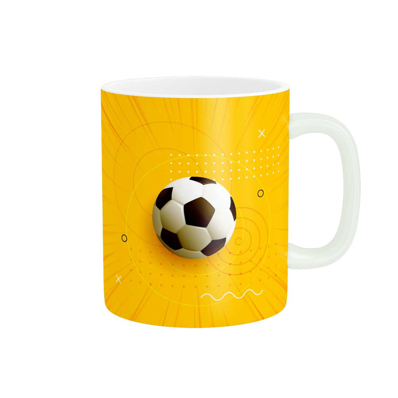 ماگ ( جعبه کادویی رایگان)  پادآفرین طرح فوتبال کد 2946