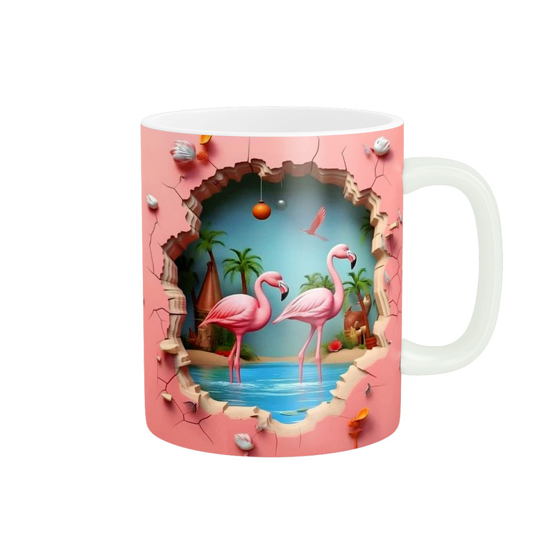 ماگ ( جعبه کادویی رایگان)  طرح لک لک ها کد M295