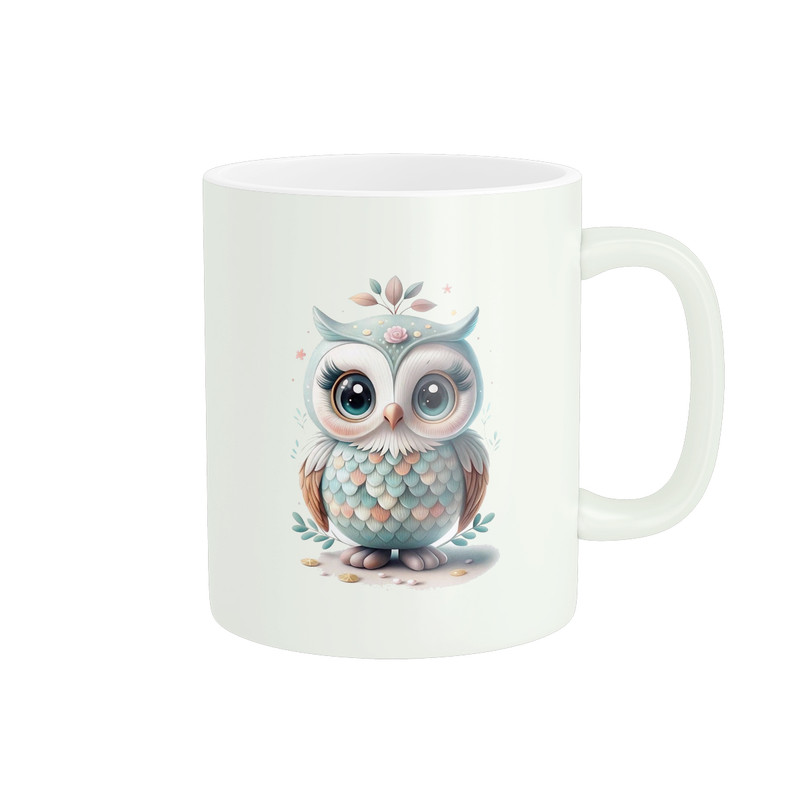 ماگ ( جعبه کادویی رایگان)  پاد آفرین طرح جغد کد518