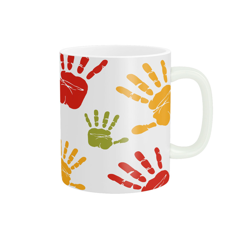 ماگ ( جعبه کادویی رایگان)  طرح COLOR HANDS کد M53