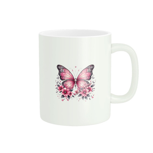 ماگ ( جعبه کادویی رایگان) پاد آفرین طرح پروانه کد 352
