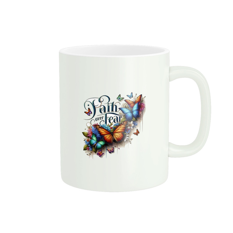 ماگ ( جعبه کادویی رایگان)  پاد آفرین طرح پروانه کد 355