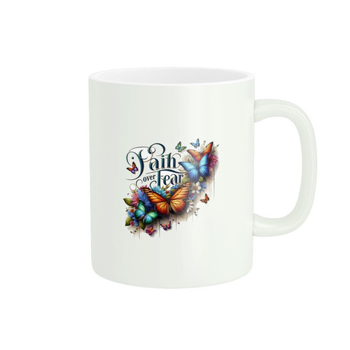 ماگ ( جعبه کادویی رایگان) پاد آفرین طرح پروانه کد 355