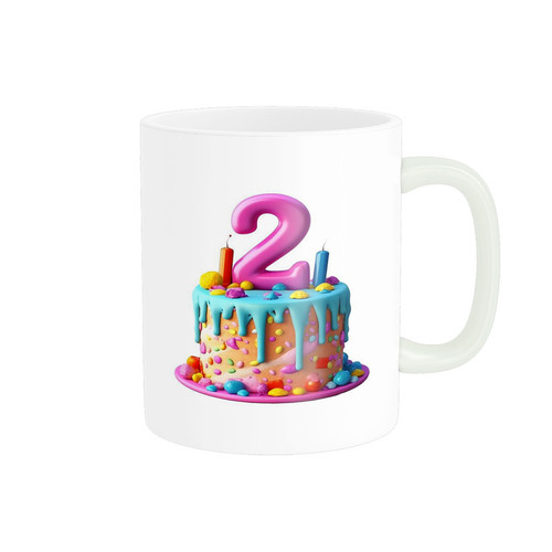 ماگ ( جعبه کادویی رایگان) ناریکو مدل تولدت مبارک عدد 2 کد a002