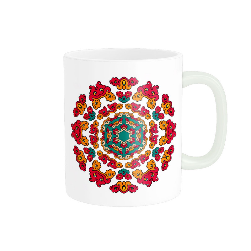 ماگ ( جعبه کادویی رایگان)  پادآفرین طرح سنتی اسلیمی ایرانی کد 1905