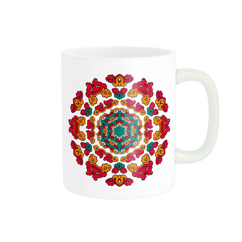 ماگ ( جعبه کادویی رایگان) پادآفرین طرح سنتی اسلیمی ایرانی کد 1905
