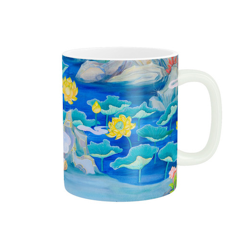 ماگ ( جعبه کادویی رایگان) پاد آفرین طرح ابرنگی کد 614