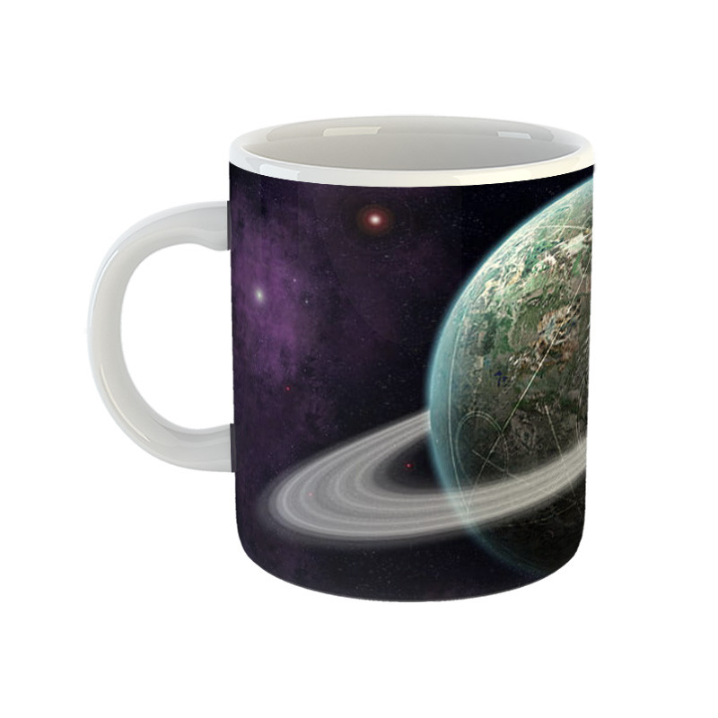 ماگ ( جعبه کادویی رایگان)  مدل سیاره طرح galaxy