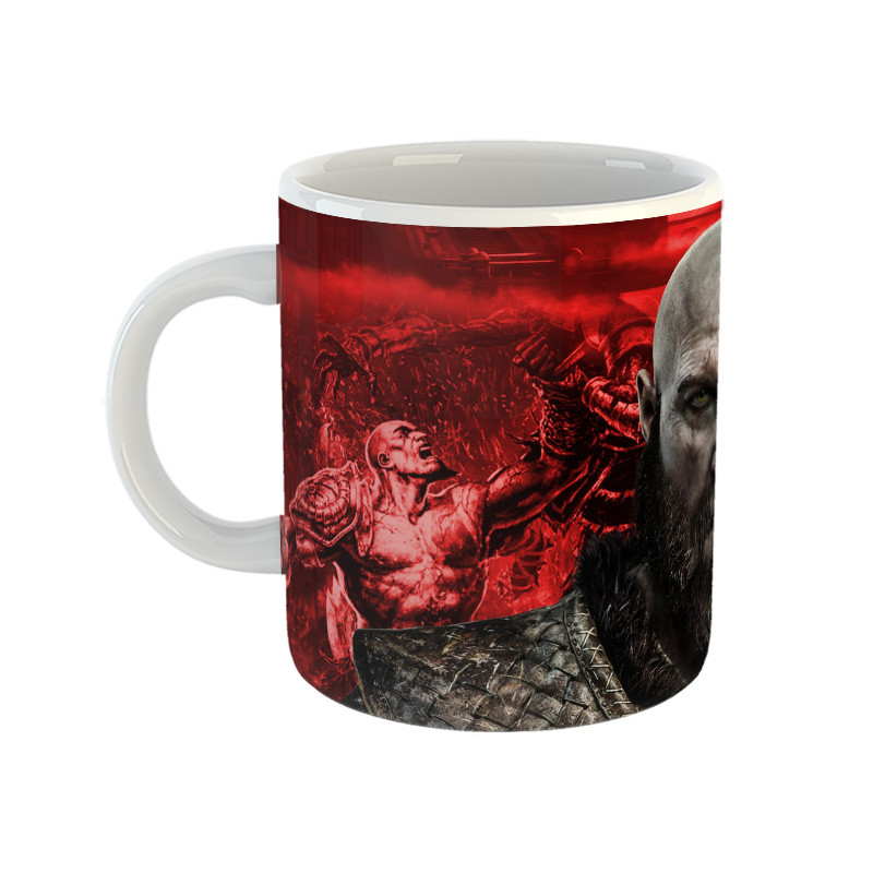 ماگ ( جعبه کادویی رایگان)  مدل  گاد آف وار طرح God of War 1