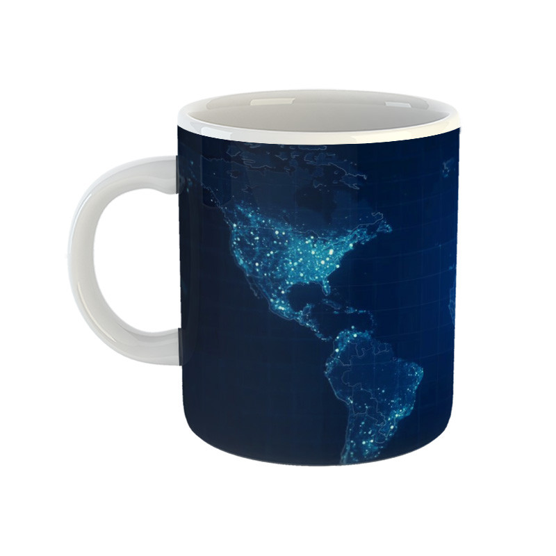 ماگ ( جعبه کادویی رایگان)  مدل کره زمین طرح Earth 3