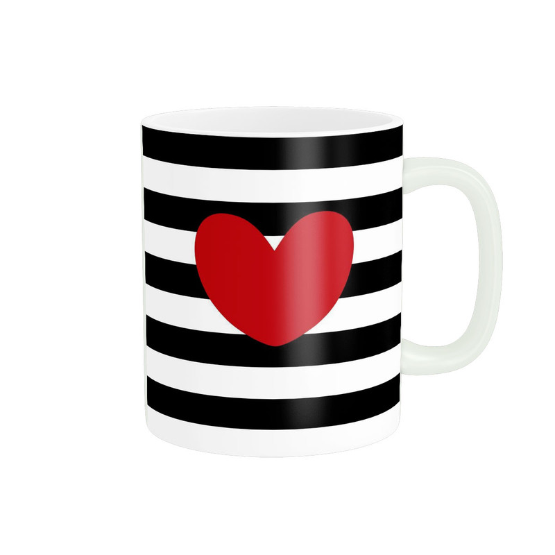 ماگ ( جعبه کادویی رایگان)  زیگورات مدل قلب کد 3397