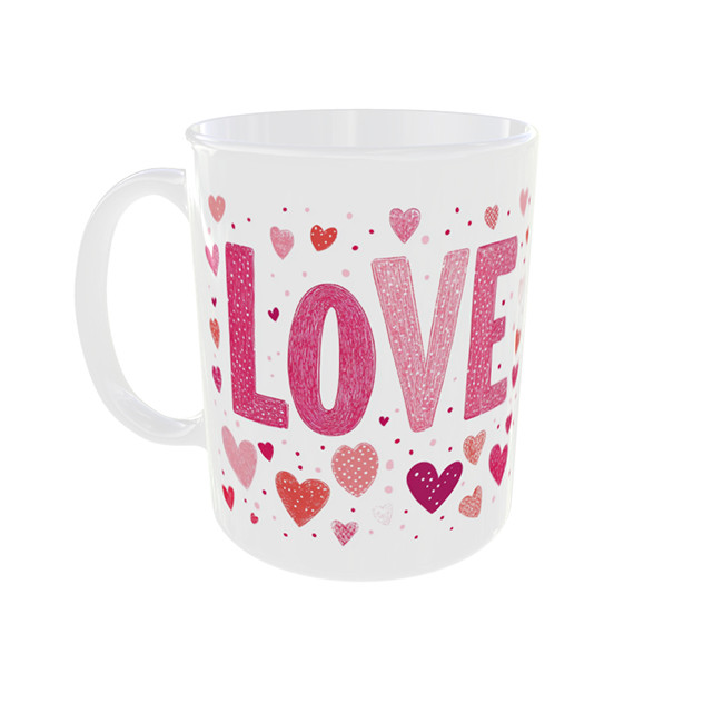 ماگ ( جعبه کادویی رایگان)  مدل عشق طرح LOVE کد 17