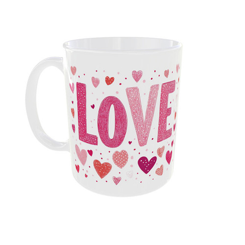 ماگ ( جعبه کادویی رایگان) مدل عشق طرح LOVE کد 17