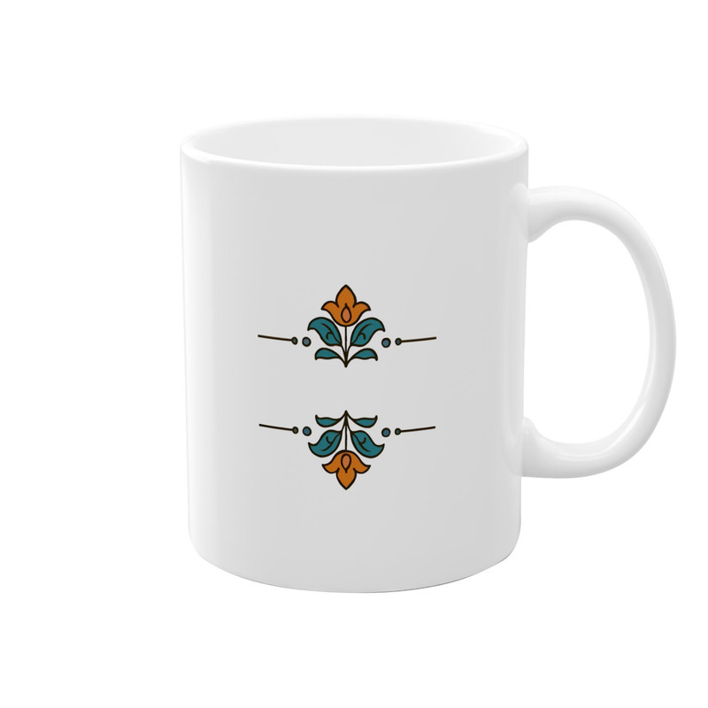 ماگ ( جعبه کادویی رایگان)  طرح گل سنتی