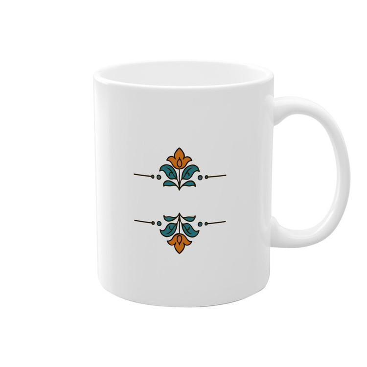 ماگ ( جعبه کادویی رایگان) طرح گل سنتی