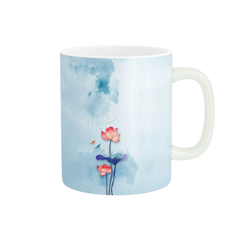 ماگ ( جعبه کادویی رایگان)  زیگورات مدل گل کد 2926