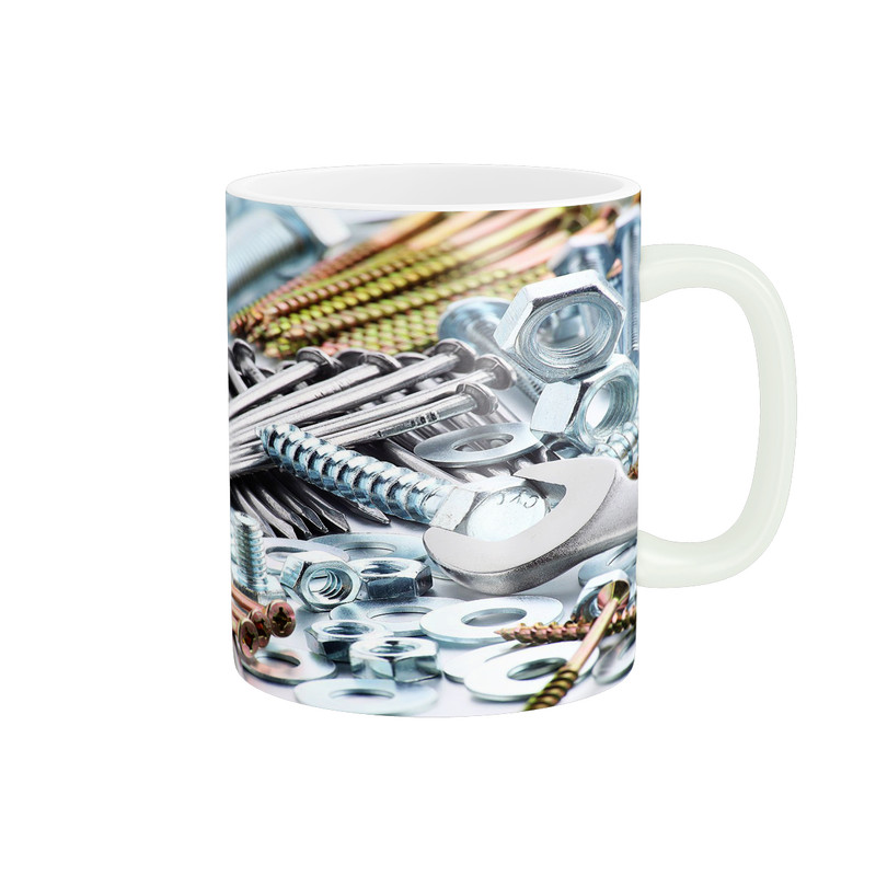 ماگ ( جعبه کادویی رایگان) ( جعبه کادویی رایگان) طرح پیچ و مهره کد M371