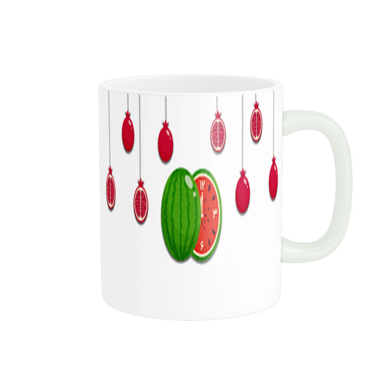 ماگ ( جعبه کادویی رایگان) ( جعبه کادویی رایگان) استلار طرح هندوانه شب یلدا کد 0053