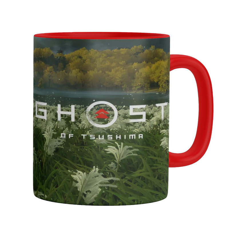 ماگ ( جعبه کادویی رایگان) ( جعبه کادویی رایگان) مدل Ghost of Tsushima دسته رنگی کد 9210