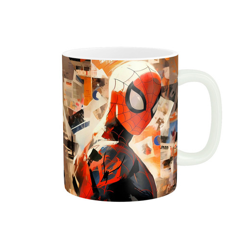 ماگ ( جعبه کادویی رایگان) ( جعبه کادویی رایگان) طرح اسپایدر من spiderman کد 205