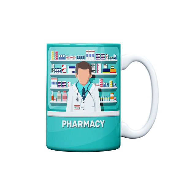 ماگ ( جعبه کادویی رایگان) ( جعبه کادویی رایگان) مدل مناسبتی طرح روز داروساز کد 807