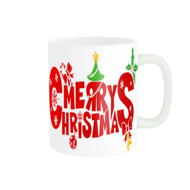 ماگ ( جعبه کادویی رایگان) ( جعبه کادویی رایگان) پادآفرین طرح کریسمس Merry Christmas کد 0121