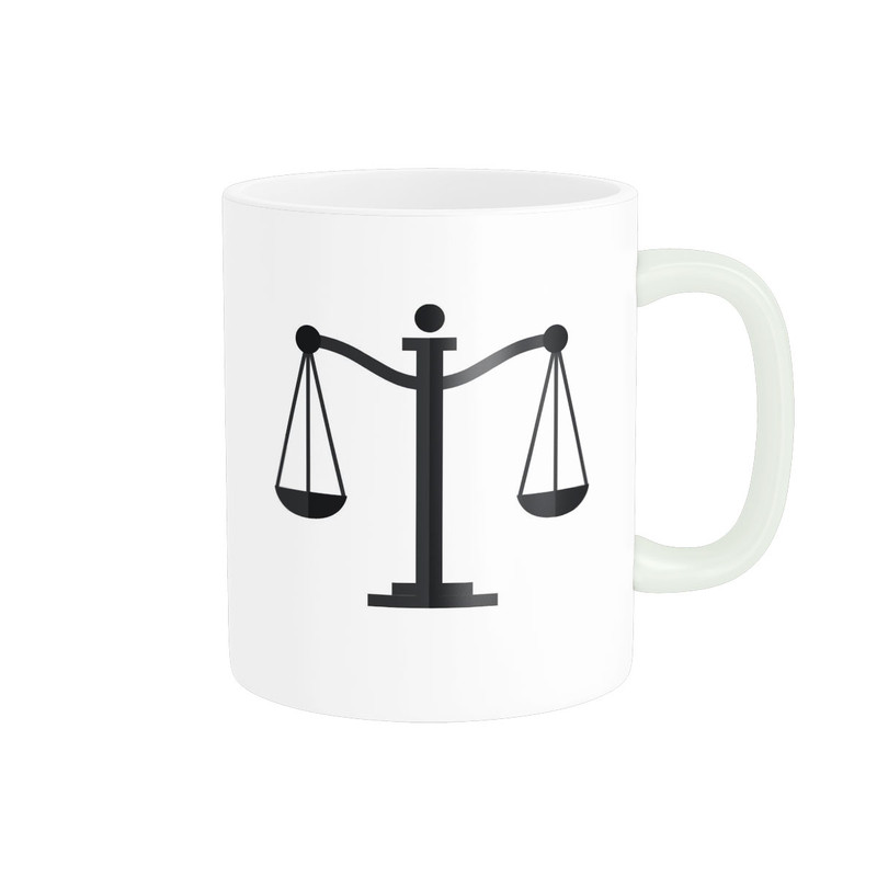 ماگ ( جعبه کادویی رایگان) ( جعبه کادویی رایگان) مدل ترازوی عدالت کد 578