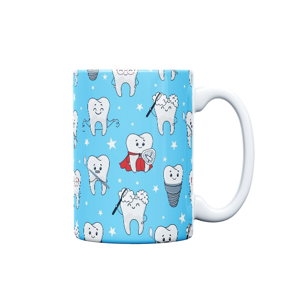ماگ ( جعبه کادویی رایگان) ( جعبه کادویی رایگان) مدل مشاغل طرح دندانپزشک کد 527