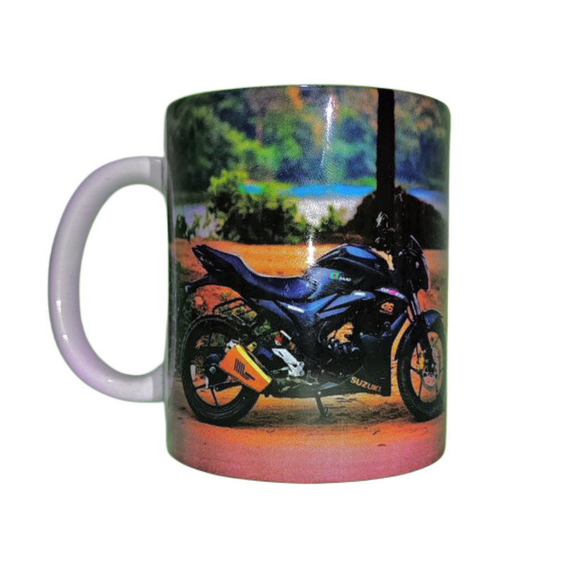 ماگ ( جعبه کادویی رایگان) ( جعبه کادویی رایگان) طرح موتور سیکلت SUZUKI GIXXER 150