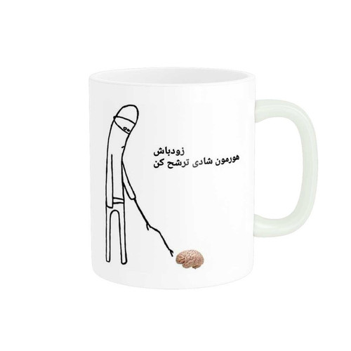 ماگ ( جعبه کادویی رایگان) ( جعبه کادویی رایگان) پاد آفرین طرح جملات بامزه کد 3634
