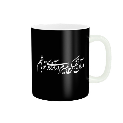 ماگ ( جعبه کادویی رایگان) ( جعبه کادویی رایگان) طرح در آن نفس که بمیرم در آرزوی تو باشم کد 431