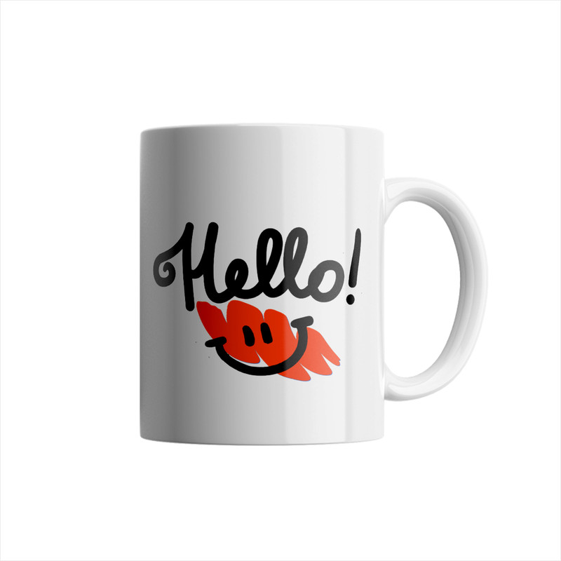 ماگ ( جعبه کادویی رایگان) ( جعبه کادویی رایگان) طرح سلام HELLO کد 1-M286