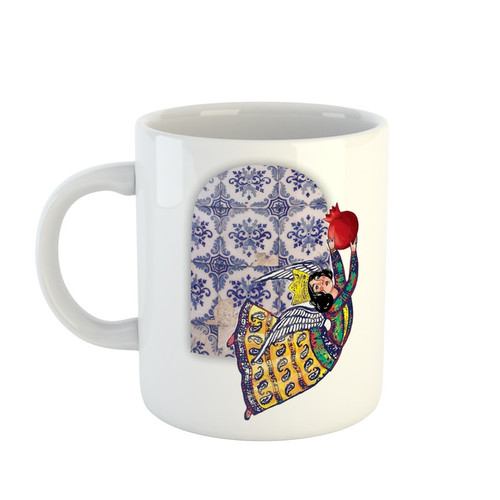 ماگ ( جعبه کادویی رایگان) ( جعبه کادویی رایگان) طرح قاجاری فرشته کد 03