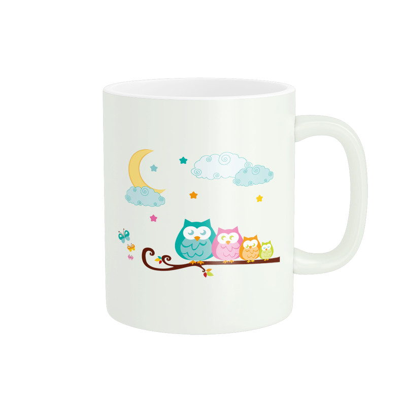 ماگ ( جعبه کادویی رایگان) ( جعبه کادویی رایگان) طرح جغد کد 386