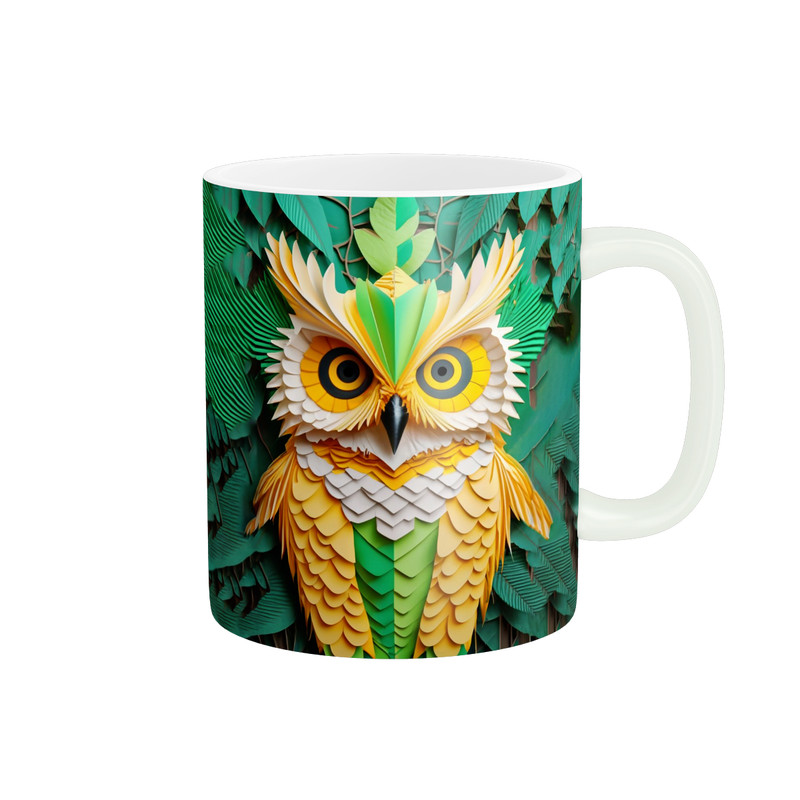 ماگ ( جعبه کادویی رایگان)  زیگورات مدل جغد کد 285