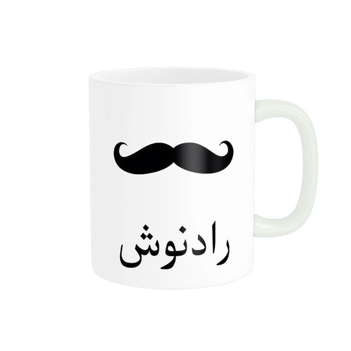 ماگ ( جعبه کادویی رایگان) ناریکو مدل لیوان شخصی طرح اسم رادنوش کد 014299