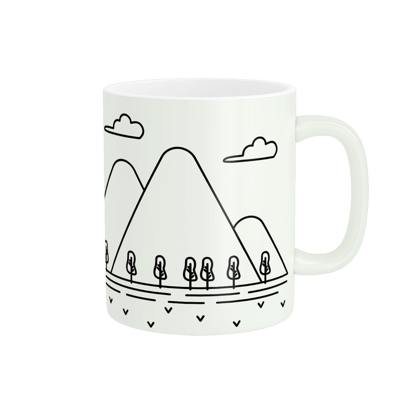 ماگ ( جعبه کادویی رایگان)  طرح منظره کارتونی کد 41