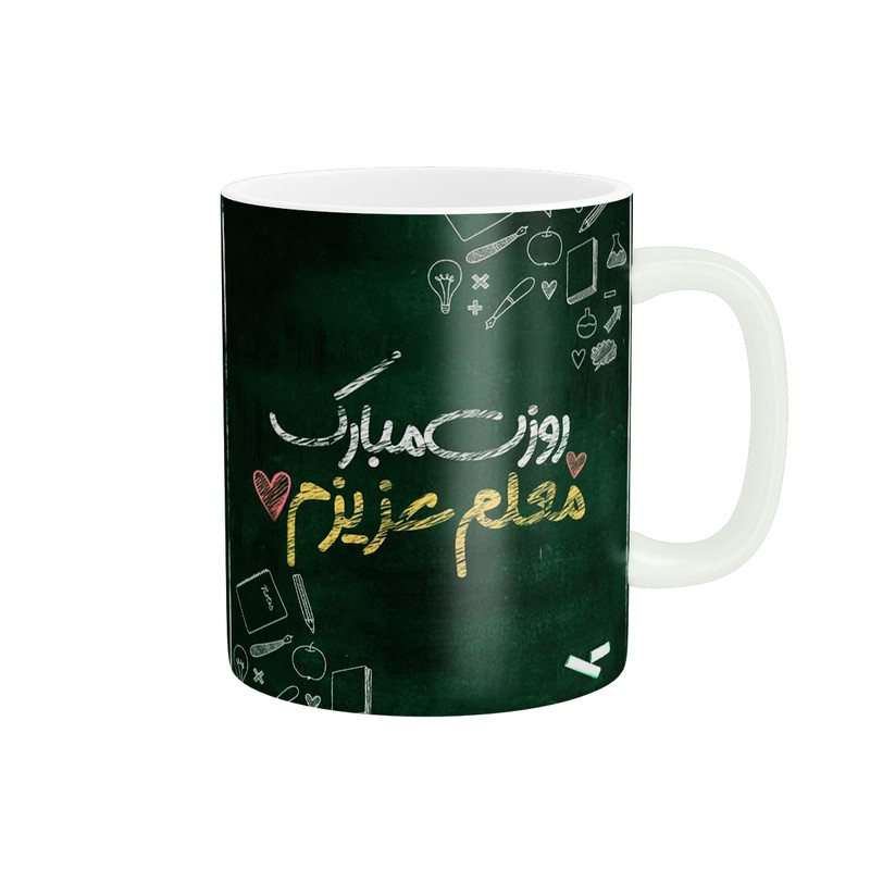 ماگ ( جعبه کادویی رایگان)  پاد آفرین طرح روز معلم کد 2356